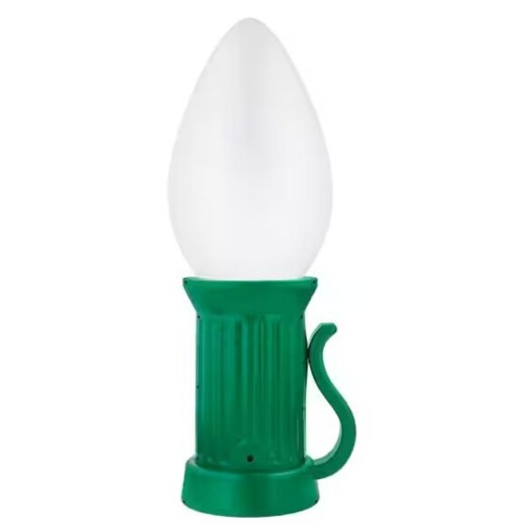 HOME ACCENTS HOLIDAYS 3 Ft Battery Operated LED Jumbo Bulb Blow Mold White - Picture 3 of 5